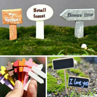 Mô hình Biển báo, biển hướng dẫn, phụ kiện trang trí tiểu cảnh, sen đá, terrarium