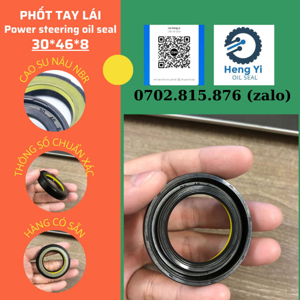 PHỐT TAY LÁI 30*46*8 Oil Seal HPS 30-46-8 Power steering oil seal AP7142E, AP7142F