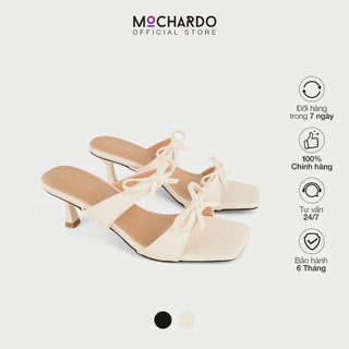 Dép Cao Gót Nữ MOCHARDO Gót Trụ 2 Quai Mảnh Phối Nơ Xinh Xắn Thời Trang 5cm MC.305
