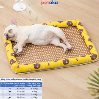 Đệm cho chó nệm cho thú cưng ổ cho mèo hình chữ nhật Petoka