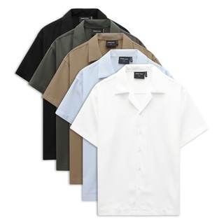 Áo sơ mi nam relaxed cuban basic, chất vải cotton poly thoải mái, sm0093, somehow
