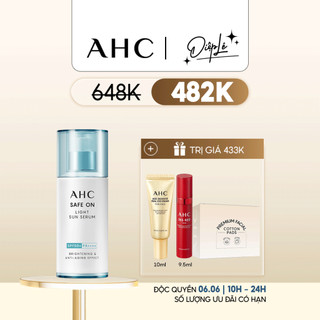 Tinh chất chống nắng sáng da & cấp ẩm - ahc safe on light sun serum 40ml
