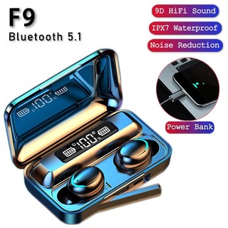 Tai nghe Bluetooth TWS F9 Pro bản Quốc tế True Wireless không dây nút cảm ứng kháng nước HOT-VINATECH