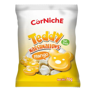 Kẹo Bông Gòn Corniche Vị Xoài Mango Teddy Marshmallows (Gói 70g-vàng)