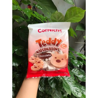 Kẹo Bông Gòn Corniche Vị Sôcôla Chocolate Teddy Marshmallows (Gói 70g-đỏ)