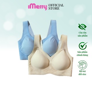 Áo lót nữ Su lụa băng Không Gọng Đệm Mỏng 1cm Bản Lưng Cao Nâng Ngực Không Móc Cài Chất Su Lạnh Mềm Mại iMERRY VA007