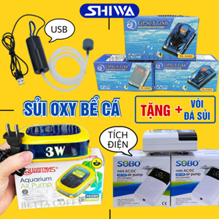 Máy Oxy Bể Cá Đủ Mẫu Siêu Êm Sục Sủi Tạo Oxi Cho Hồ Cá Shiwa