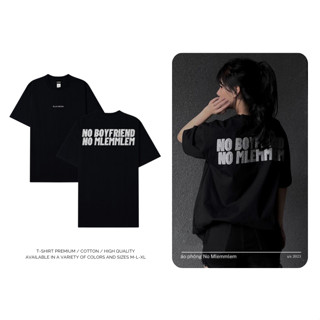 Áo Thun Local Brand Unisex SILENCE T-SHIRT "No boyfriend No Mlemmlem", Áo Phông Unisex 100% Cotton 2 chiều Basic Tee