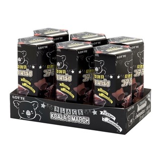 Bánh Gấu Thái Lan Vỏ & Nhân Kem Sôcôla (Lốc Đen) Lotte Koala's March Chocolate (Lốc 6 hộp)