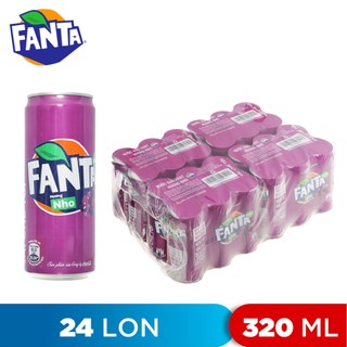 Thùng 24 lon nước ngọt hương nho fanta 320ml
