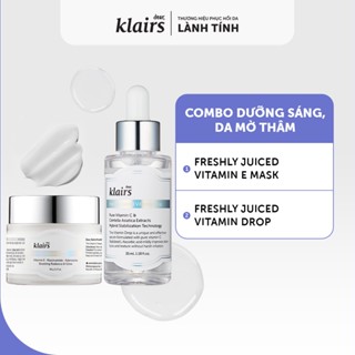 Combo Mặt nạ ngủ Dear, Klairs Freshly Juiced Vitamin E Mask 90ml+Tinh chất Dear, Klairs Freshly Juiced Vitamin Drop 35ml
