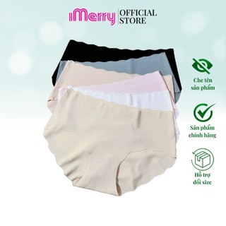 Combo 6 Quần lót su nữ không viền gợn sóng iMERRY cạp cao mát lạnh mỏng nhẹ VQ043A