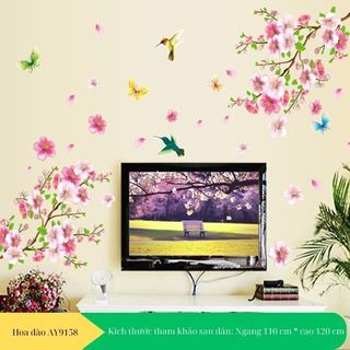 Decal dán tường hoa đào