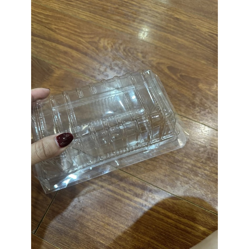 100 hộp nhựa đựng bánh H07 (hộp chữ nhật nắp vồng), hộp đựng bánh bao, bánh cuộn