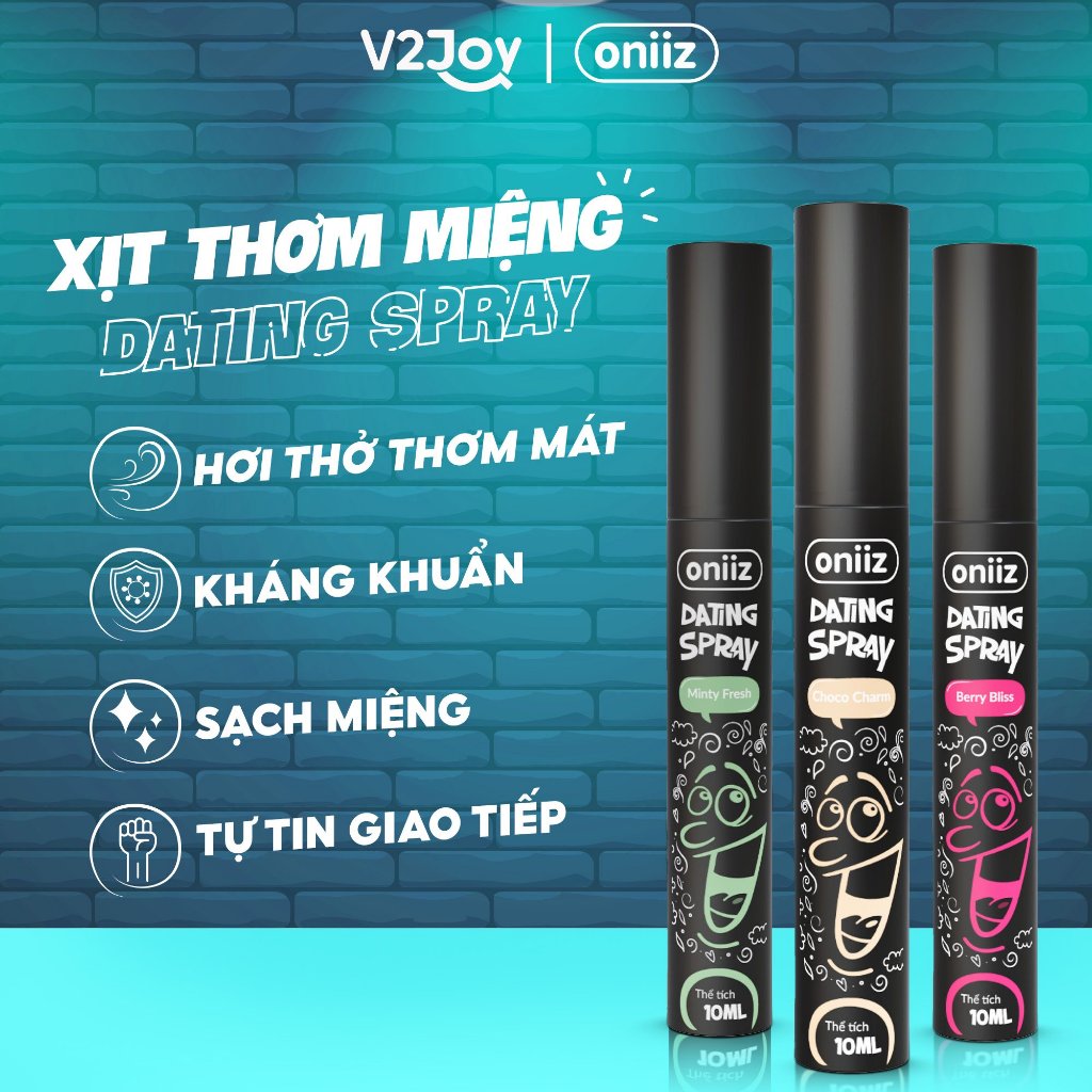 Xịt thơm miệng Dating Spray Oniiz | V2Joy hương trái cây ngọt ngào chai 10ml - Fun Mọi Cuộc Yêu
