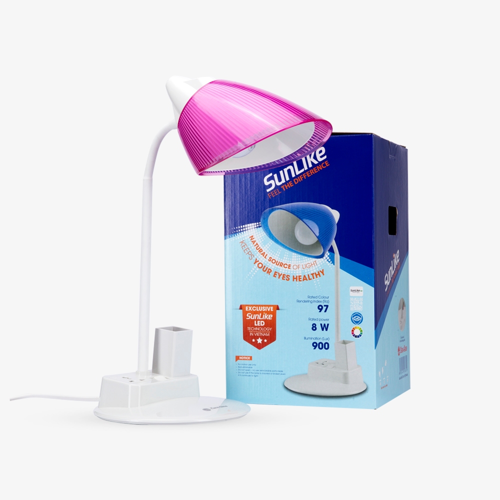Đèn bàn LED bảo vệ thị lực Rạng Đông RD-RL-40 8W tích hợp ổ cắm và chân sạc USB