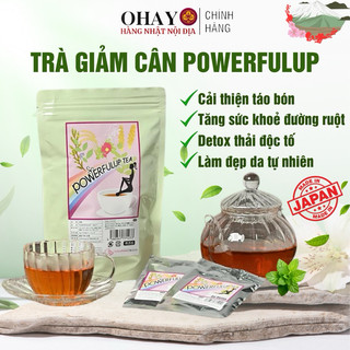 <CHÍNH HÃNG>Trà detox và thải độc tự nhiên, giúp tăng sức khoẻ đường ruột, đẹp da gọn dáng Powerfulup Tea - Ohayo Shop