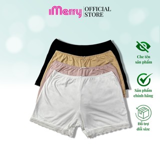 Quần mặc váy nữ iMERRY dạng đùi chất vải cotton phối chân ren cao cấp ôm trọn vòng ba VQ112A