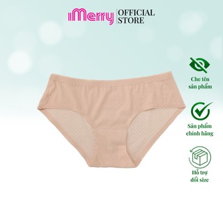 Quần lót su hoa văn caro iMerry cạp thấp vải lưới hoa văn cao cấp mềm mịn thoáng mát không hằn thoải mái VQ036