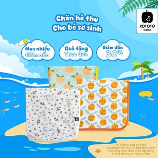 Chăn hè thu và mũ em bé cao cấp ROTOTO BEBE nhập khẩu chính hãng