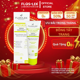 Kem dưỡng kiềm dầu Floslek Mattifying Cream hỗ trợ kiểm soát dầu nhờn, giảm mụn 50ml