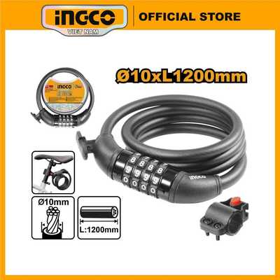 INGCO DBK21012 Khóa xe đạp loại 4 số cỡ dây 10mm