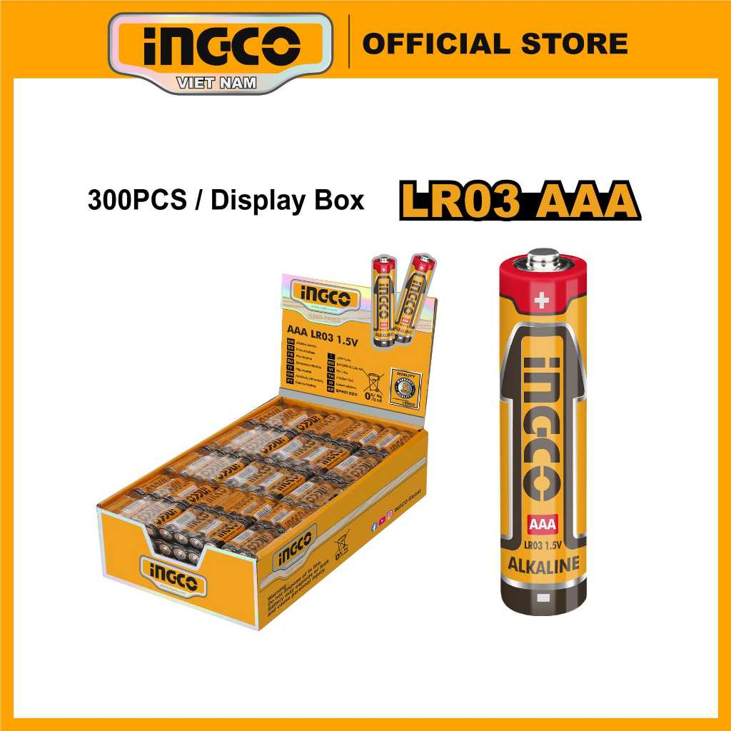 Pin tiểu cao cấp INGCO HAB3A01 3AAA  / HAB2A01 2AA 1.5V (viên lẻ/1pin)