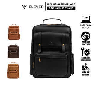 Balo Da Elever BL01 - Chất Liệu Da Chống Thấm Nước, Ngăn Đựng Laptop 17"  Form Vừa Trẻ Trung, Style