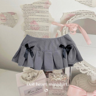 ₊˚⊹౨ৎ 𝐝𝐨𝐥𝐥 𝐡𝐞𝐚𝐫𝐭 𝐦𝐢𝐧𝐢𝐬𝐤𝐢𝐫𝐭┆Y2k acubi chân váy ngắn dễ thương phối nơ cho nữ divine coquette miniskirt 222 ₊˚⊹h