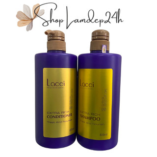 Dầu gội / Dầu xả Lacei Extra Rich phục hồi tóc hư tổn 800ml