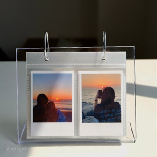  Album Ảnh Để Bàn Dạng Cuốn Lịch 3 Inches Bằng Acrylic Dạng Lật 34 Ô Đựng Ảnh - Oui Gift 