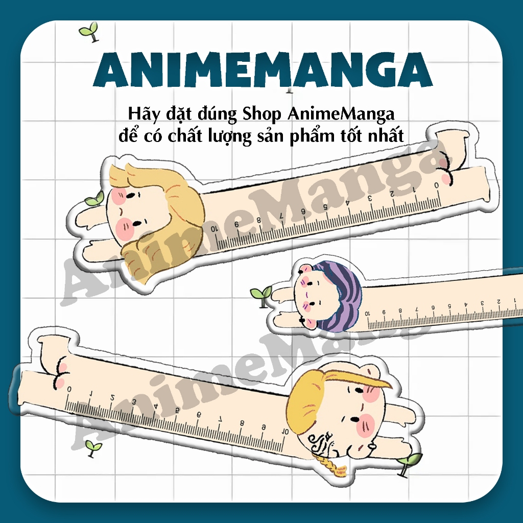 Thước Kẻ Tokyo Revengers anime chibi dễ thương chất liệu acrylic trong suốt thước kẻ 10cm cute