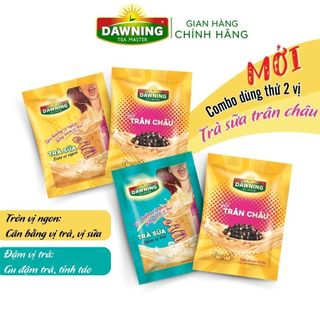 Set 2 ly Trà sữa trân châu Tròn vị ngon và Trà sữa trân châu Đậm vị trà 54g/ly