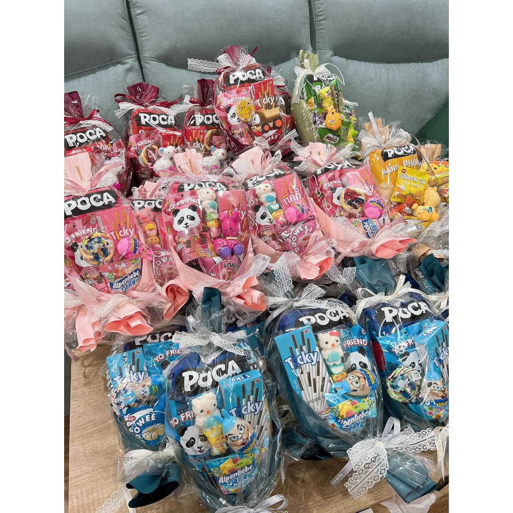 Set kẹo nơ khổng lồ bánh kẹo cho bé sinh nhật, quà tặng 1/6, trung thu