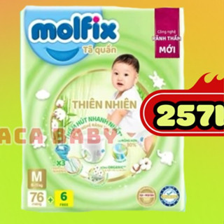 (TẶNG 6 MIẾNG)Tã/Bỉm Quần Molfix Thiên Nhiên Ultra Size M76/L68/XL62/XXL56+6 MIẾNG, TÃ QUẦN Molifix