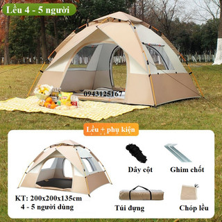 Lều cắm trại chống nước tự bung 4-6 người  Lều ngủ cho bé  trong nhà ,cắm trại dã ngoại.