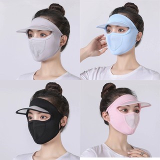 Khẩu Trang Toàn Mặt Kèm Mũ Kính Che Chống Tia UV, Khẩu Trang Ninjia Hai Lớp Chống Nắng UPF 50+ KTK