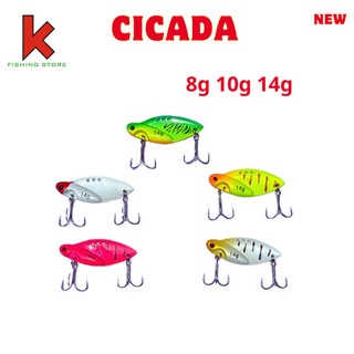Mồi câu lure cá lóc, mồi cá sắt cicada 8g 10g 14g câu cá lóc cá chẽm