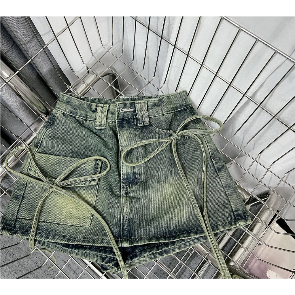 Quần Váy Jean Nữ Bigsize 40–85kg Dáng Chữ A Cạp Cao Thắt Nơ Giả Váy Che Đùi MS2035 – 2KJeans | BigBuy360 - bigbuy360.vn