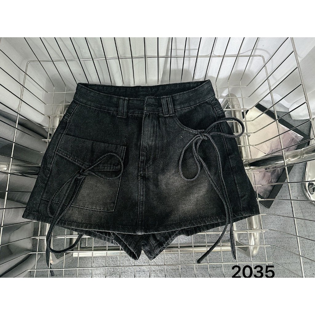Quần Váy Jean Nữ Bigsize 40–85kg Dáng Chữ A Cạp Cao Thắt Nơ Giả Váy Che Đùi MS2035 – 2KJeans