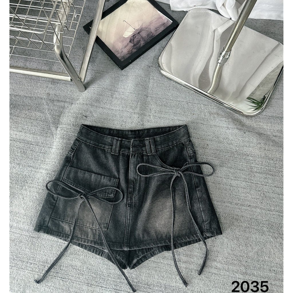Quần Váy Jean Nữ Bigsize 40–85kg Dáng Chữ A Cạp Cao Thắt Nơ Giả Váy Che Đùi MS2035 – 2KJeans | BigBuy360 - bigbuy360.vn
