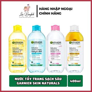 Nước Tẩy Trang Làm Sạch Sâu Garnier Micellar Cleansing Water Hồng/ Vàng/ Xanh Skinactive Cleansing Water Pháp 400ml