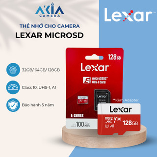 Thẻ nhớ microsd lexar 32gb/ 64gb/128gb class 10 uhs-i - tốc độ 100mb/s, kèm adapter, dùng cho camera