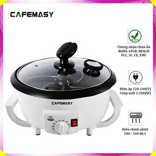 Máy rang hạt cà phê và các loại hạt tự động Cafemasy SCR-300 - Công suất 1200W - Bảo Hành 1 Năm