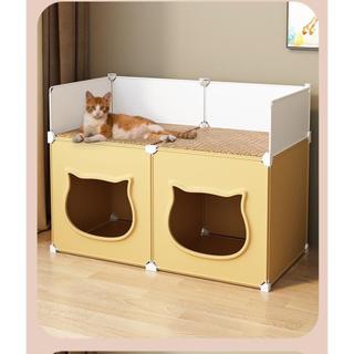 Chuồng mèo cỡ nhỏ lắp ghép đa năng hình cửa đầu mèo ngộ nghĩnh đáng yêu Mã CM12- H2 Store.