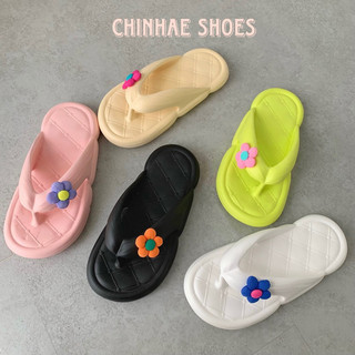 Dép tông xỏ ngón sticker hoa chất eva siêu nhẹ nhiều màu sắc đi biển du lịch dành cho nữ trẻ trung chống thấm nước