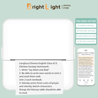 Máy in nhiệt mini bluetooth cầm tay in mã vạch, tem ảnh, ghi chú, bỏ túi nhỏ gọn