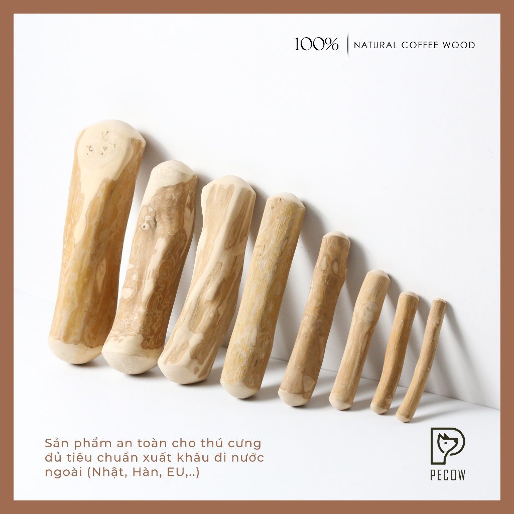 Chew Stick - Xương gặm cho chó bằng gỗ cà phê tự nhiên / Giảm căng thẳng và lo âu