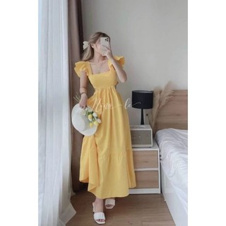 Đầm maxi cánh tiên nơ sau siêu xinh