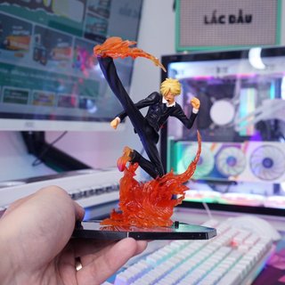 MÔ HÌNH ONE PIECE SANJI ĐÁ LỬA CAO 16CM HÀNG ĐẸP